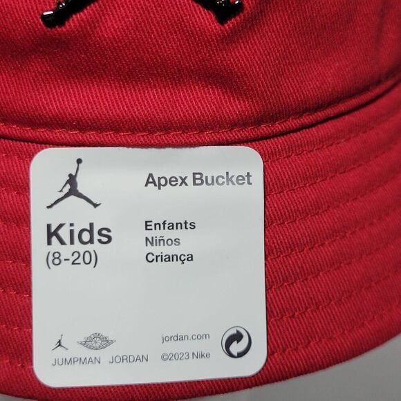 Jordan Metal Jumpman Apex Bucket Hat Kids Youth 8-20 Gym Red Unisex Boy Girl NEW - Picture 4 of 12
